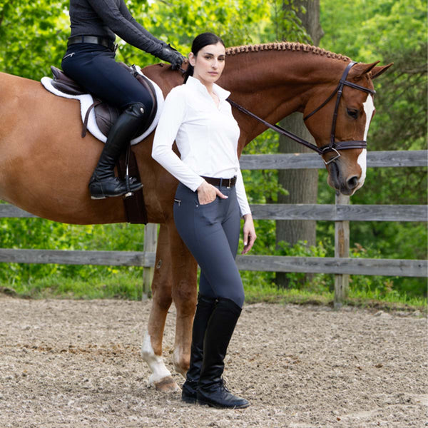 KL Select Gabrielle Full Seat Breech - Slate/Espresso